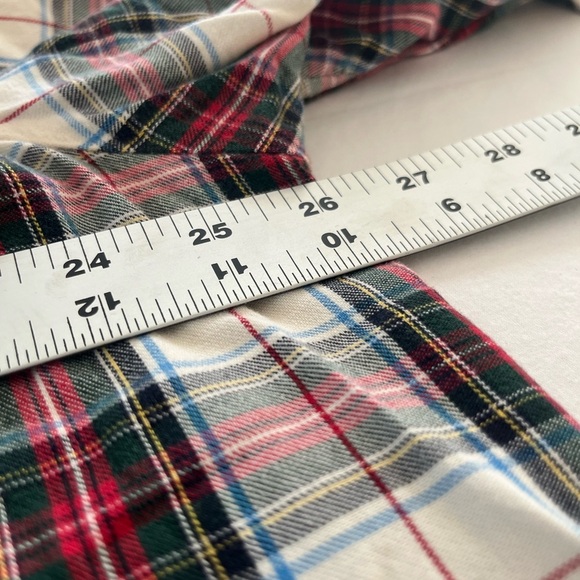LL Bean Plaid Button Up flannel nightgown casual comfort LP cottage farm cozy - Picture 6 of 7
